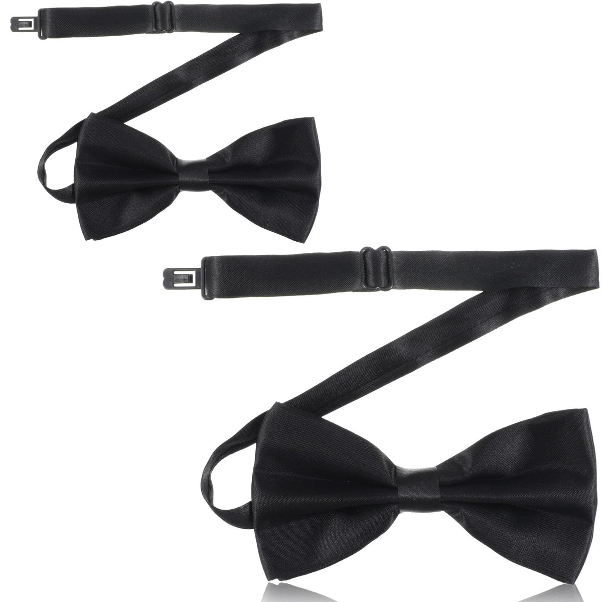 Mabor 2Pcs Bow Tie Adjustable Pre-tied Necktie for Men Boys Classic Pre Tied Neck Ties for Graduation Wedding Costume Party