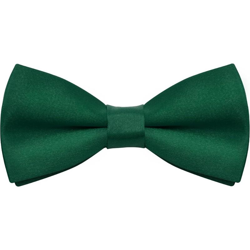 Kids' Black Bow Pre-tied Polyester Satin Bowtie - Double-Layer Unisex Neckwear with Adjustable Strap for Boys, Weddings, Christmas, Birthday, Sports, Graphic Casual Daily Use