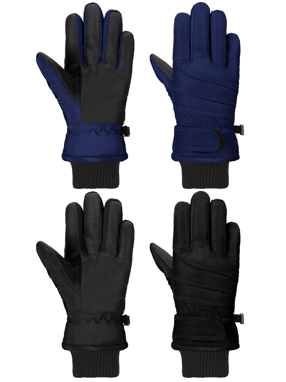 SATINIOR 2 Pair Kids Waterproof Winter Gloves