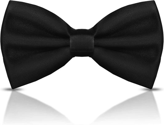WOXVM Men's Bow Ties Solid Color Pre-Tied Bow Tie Satin Formal Tuxedo Bowtie Adjustable Neck Bowtie for Men Wedding Party