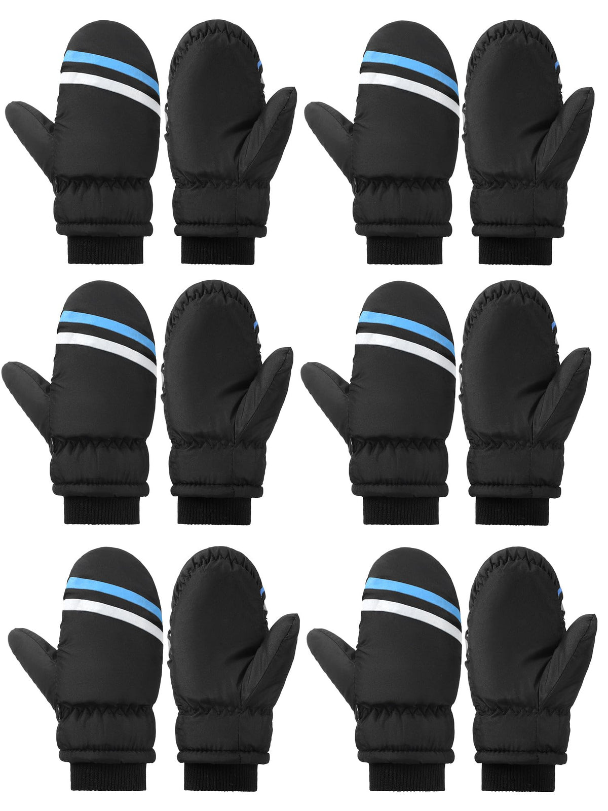 SATINIOR 6 Pairs Kids Snow Mittens
