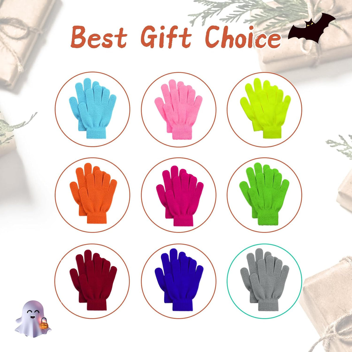 Kids Winter Gloves for Toddler Boys Girls Warm Full Finger Knit Mittens