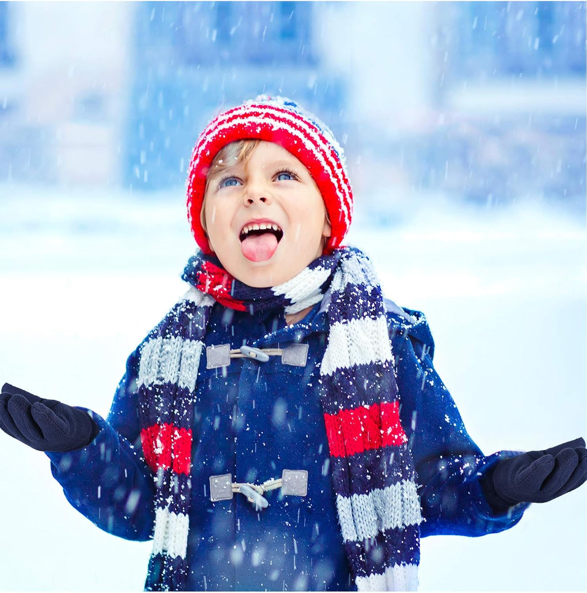 SATINIOR 3Pairs Winter Gloves for Kids, Soft Snow Fleece Glove, 5-12 Year