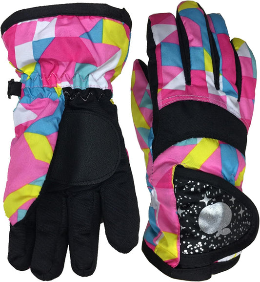 Kids Winter Ski Snow Gloves, Waterproof Snowboard Gloves Boys Girls 5-10