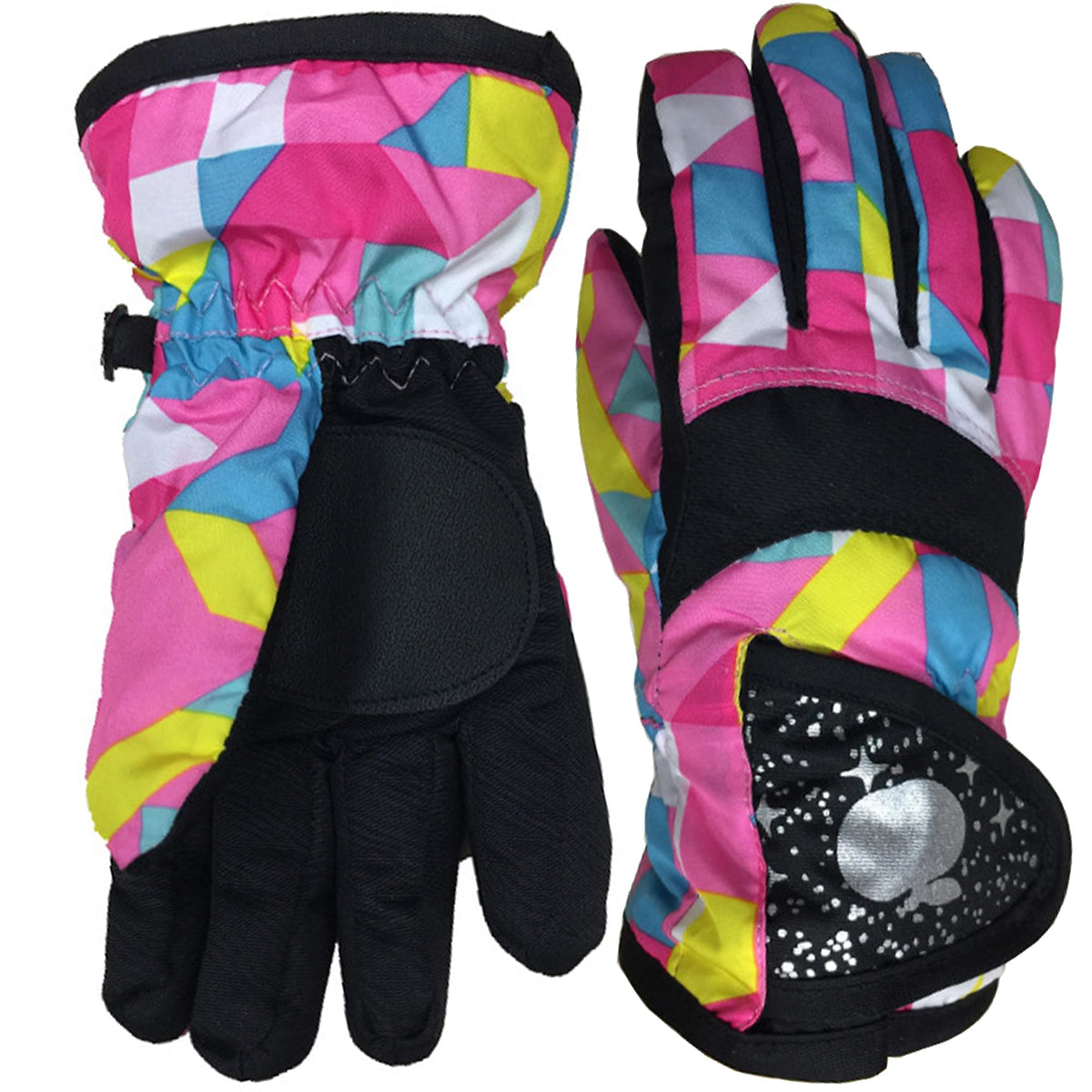 Kids Winter Ski Snow Gloves, Waterproof Snowboard Gloves Boys Girls 5-10