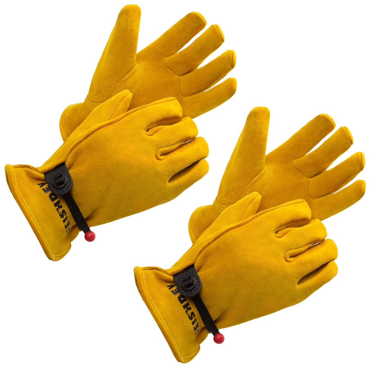 Kids Work Gloves Age 2-14, Soft Deerskin Suede Leather(Age 2-4, S)