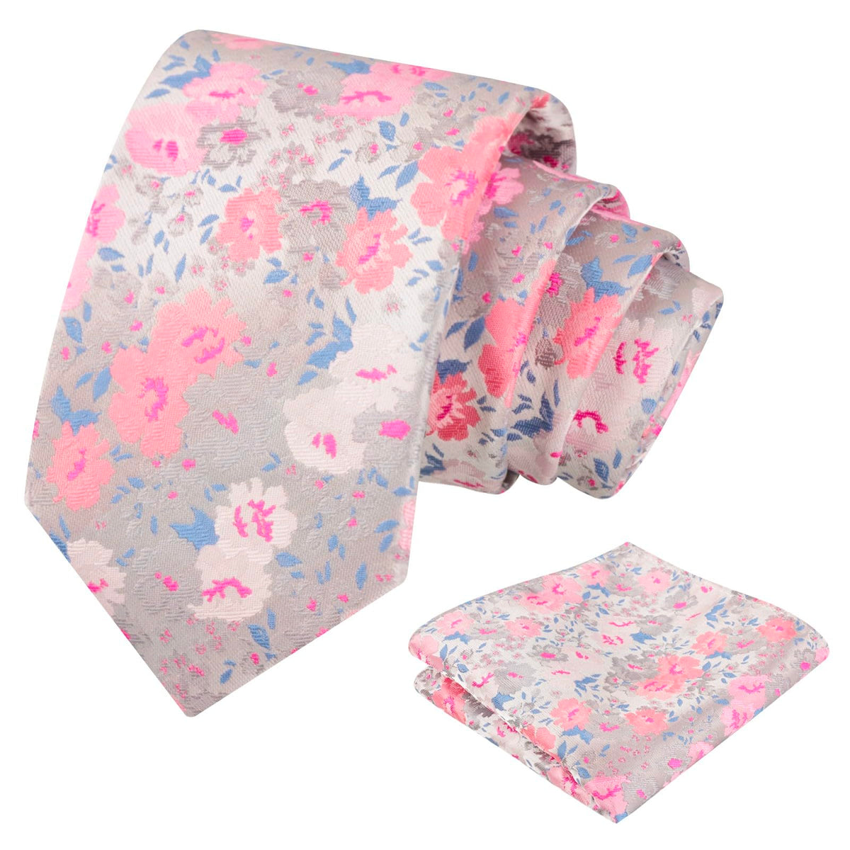 Alizeal Mens 3.15'' Colorful Flower Necktie Set