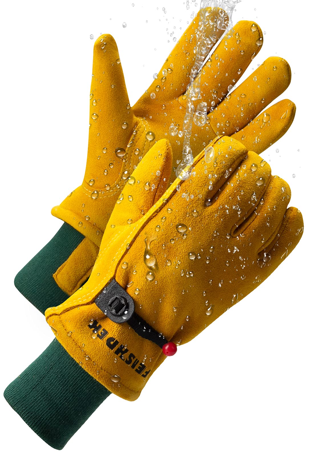 Kids Work Gloves Age 2-14, Soft Deerskin Suede Leather(Age 2-4, S)