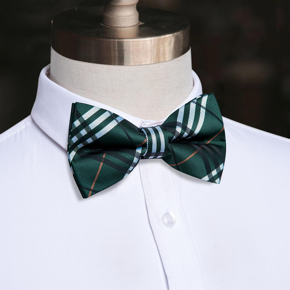 YourTies Silk Bow Ties for Men Pre-Tied Adjustable Paisley Bowtie Set