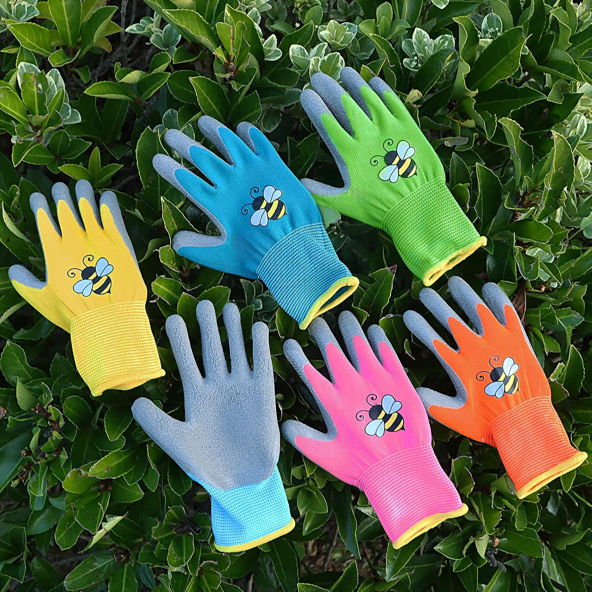 12 Pairs Kids Gardening Work Gloves (Small (Age 3-5))