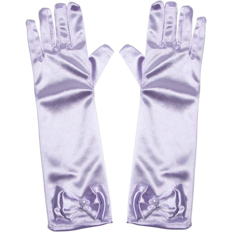 P-HBL03      Little Girls Princess Gloves(Solid Color Long Elbow Length) For Birthday,Wedding,Holiday,Costume Party
