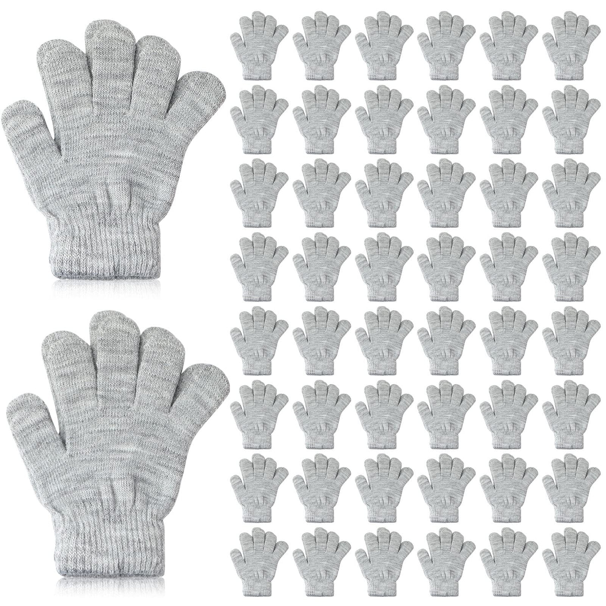 Handepo 50 Pairs Bulk Kids Gloves Winter