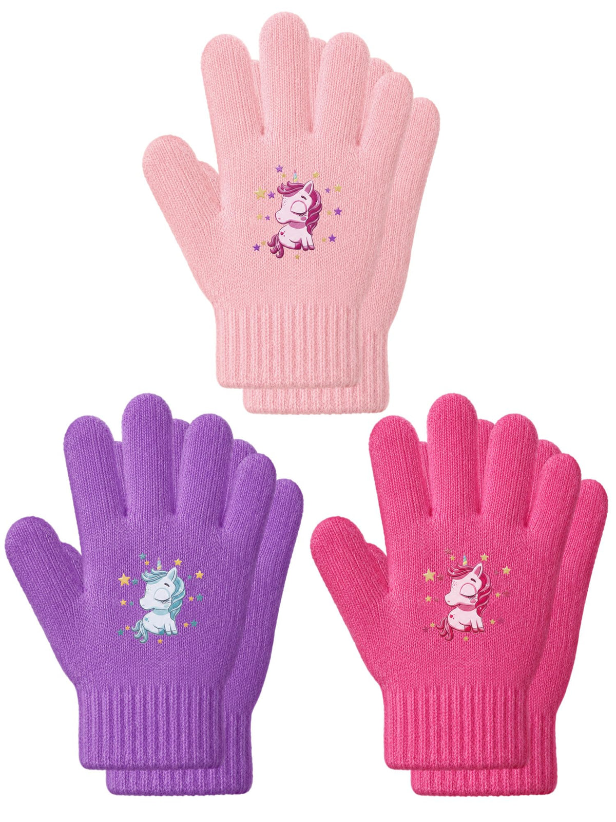 EBOOT 3 Pairs Winter Kids Gloves Warm