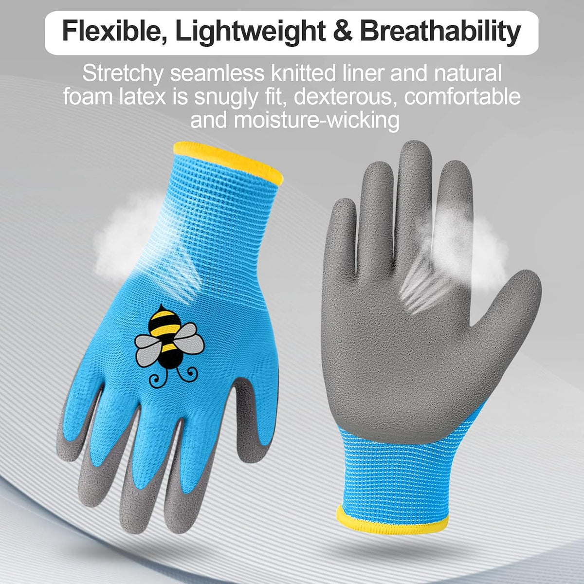 12 Pairs Kids Gardening Work Gloves (Small (Age 3-5))
