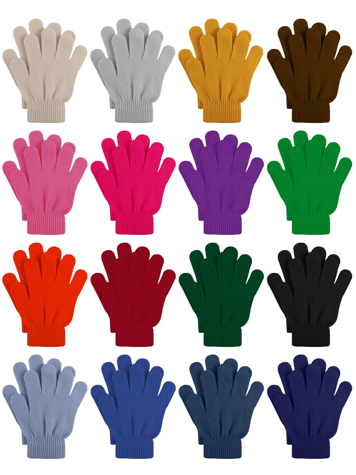 Cooraby 16 Pairs Winter Kids Gloves Warm Toddler Gloves for Boys Girls