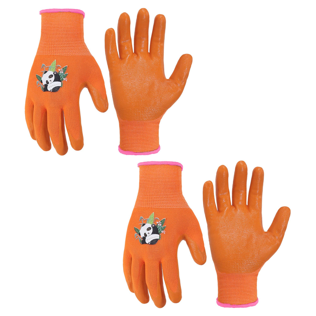 HANDLANDY 2 Pairs Kids Gardening Gloves, Grippy Kids Work Gloves, M