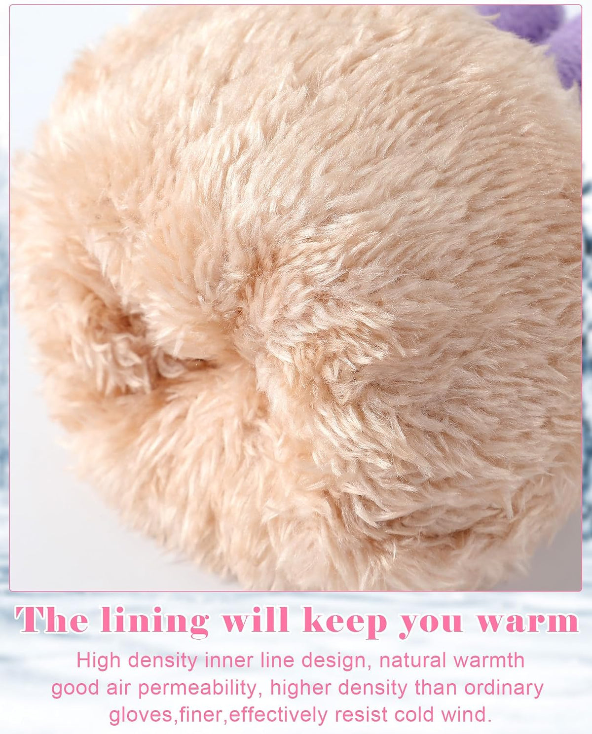 Chuarry 2 Pairs Kids Fleece Lined Gloves