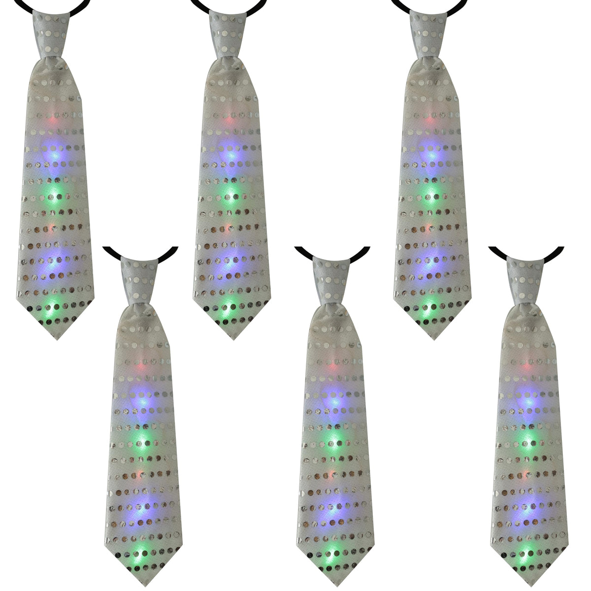 LED Sequin Necktie Electric Bright Light Up Men's Bow Ties Women Kids Flashing Bowties Glow Party Rave Festival School