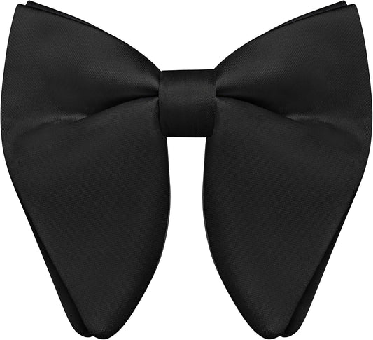 Branduce Solid Color Oversize Pre-tied Bow Tie Quality Adjustable Tuxedo Bowtie for Men Party Wedding