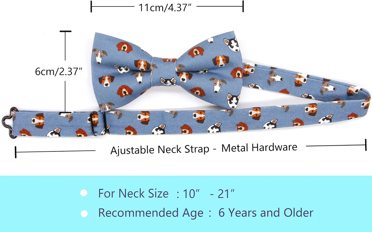 OCIA Cute Pattern Pre-tied Bow Tie Adjustable Bowties for Adult & Children