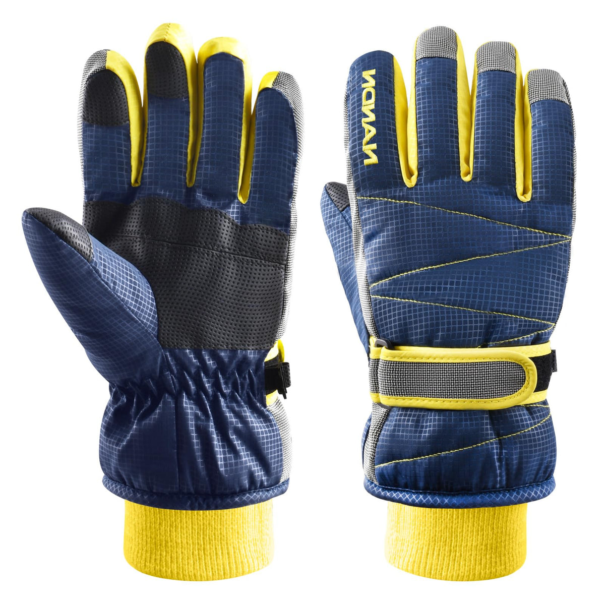 Azarxis Kids Ski Snow Gloves, Waterproof Winter Mittens for Boys Girls