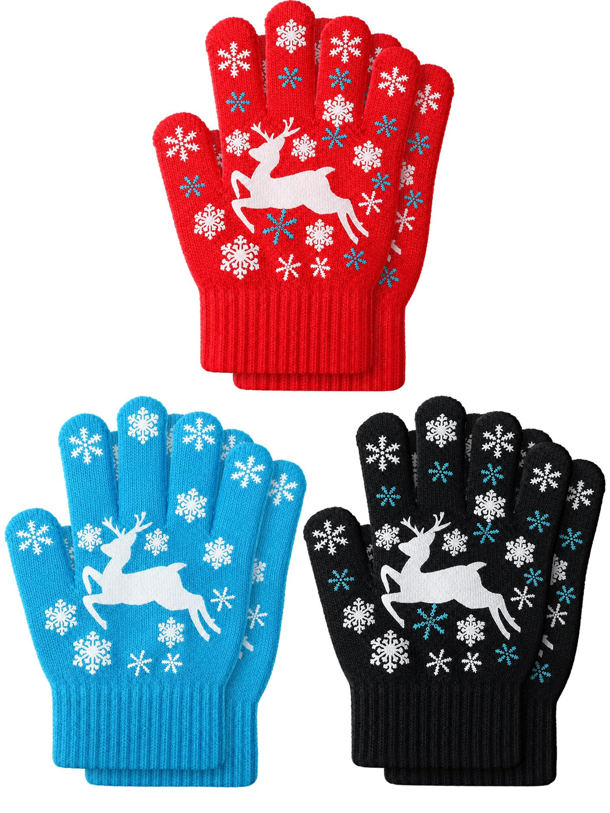 EBOOT 3 Pairs Winter Kids Gloves Warm