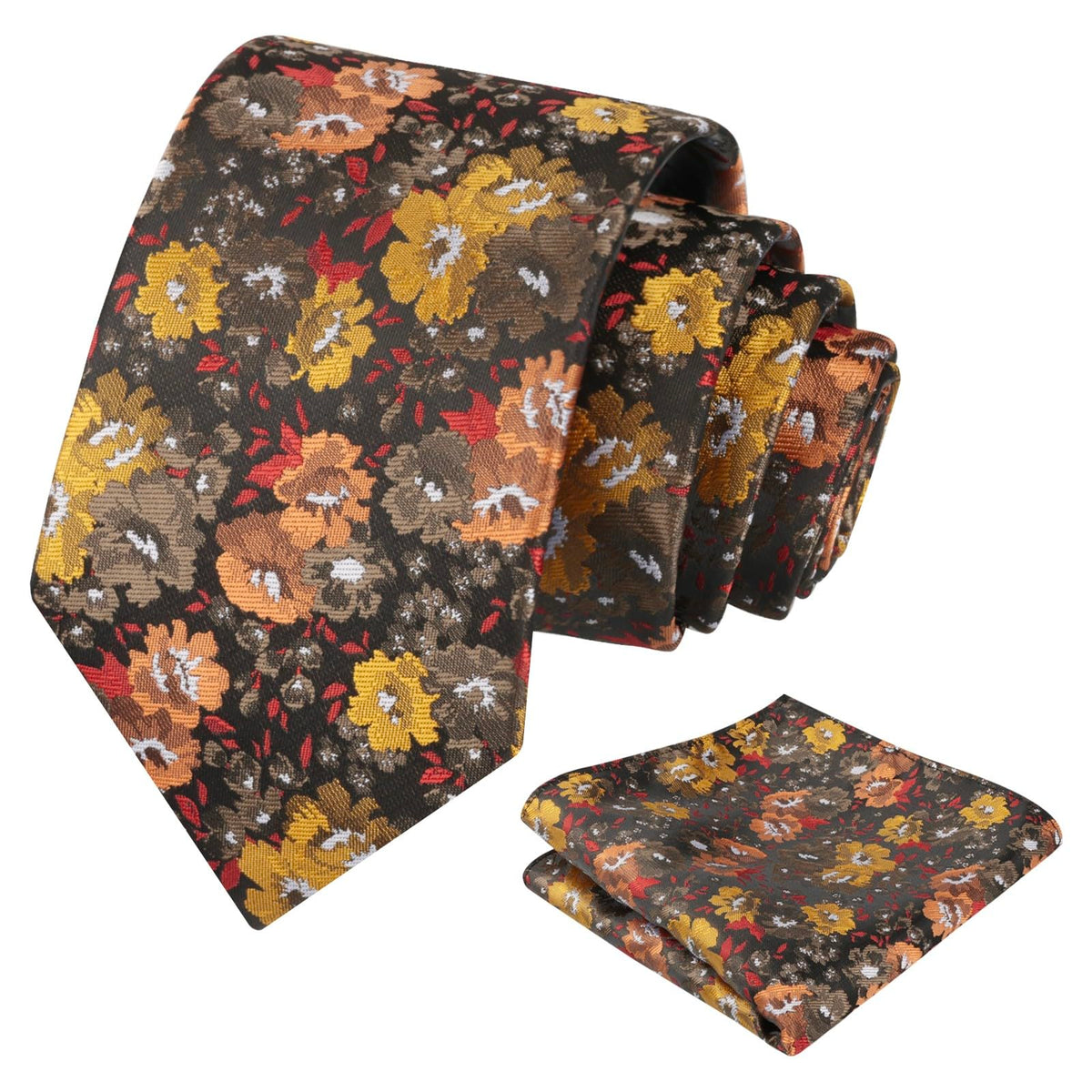 Alizeal Mens 3.15'' Colorful Flower Necktie Set