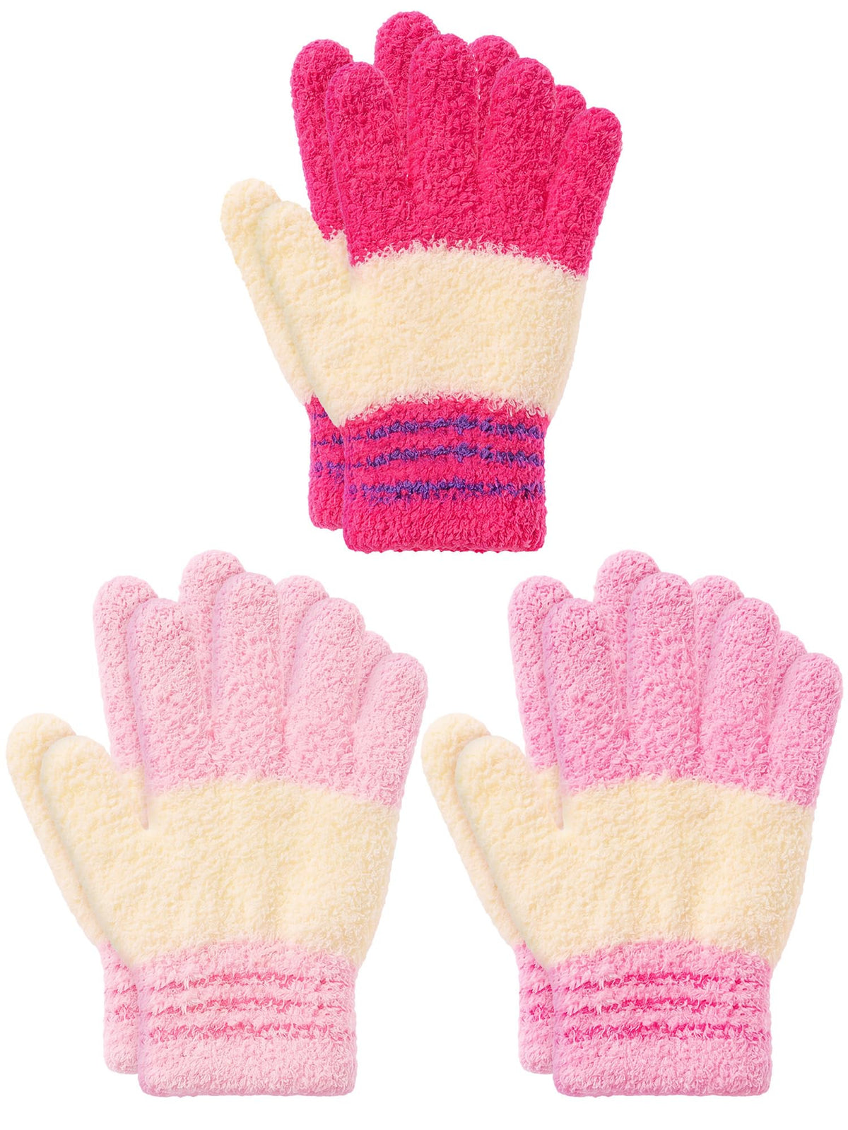 EBOOT 3 Pairs Winter Kids Gloves Warm