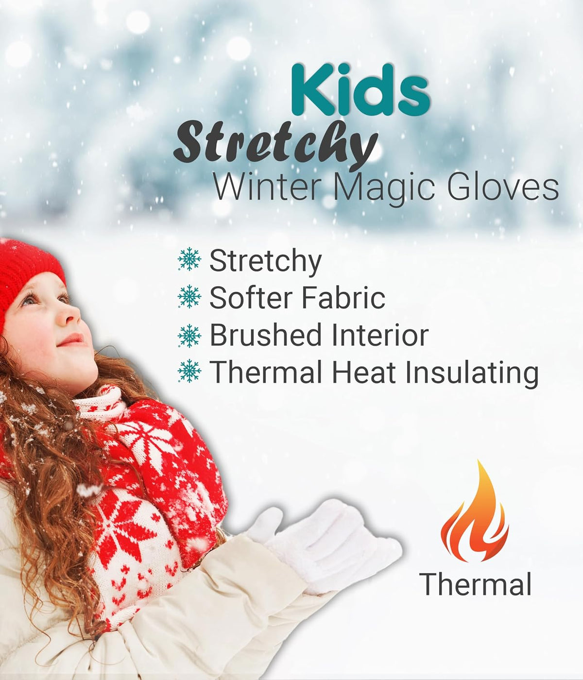 Winterlace 48 Pack Kids Beanies & Gloves, Boys Girls Unisex Thermal Stretchy Children Toboggan Knit Cap