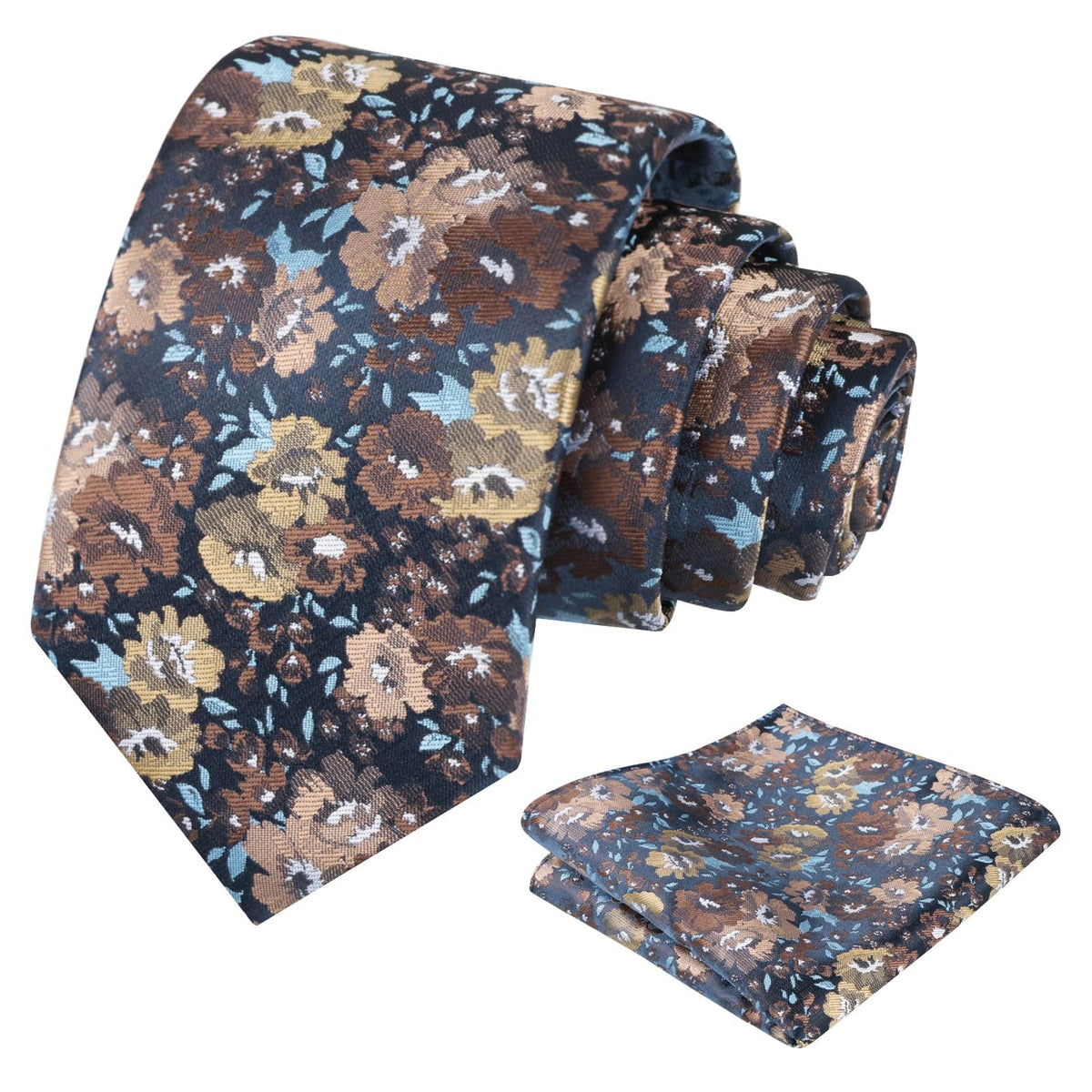 Alizeal Mens 3.15'' Colorful Flower Necktie Set