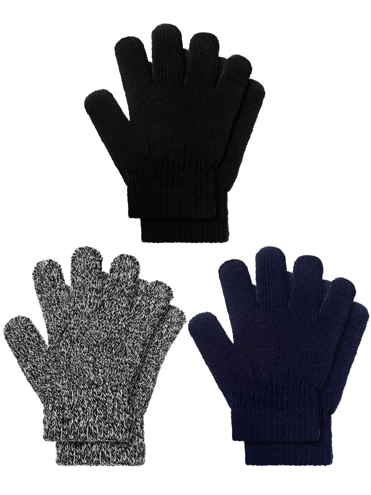 EBOOT 3 Pairs Winter Kids Gloves Warm