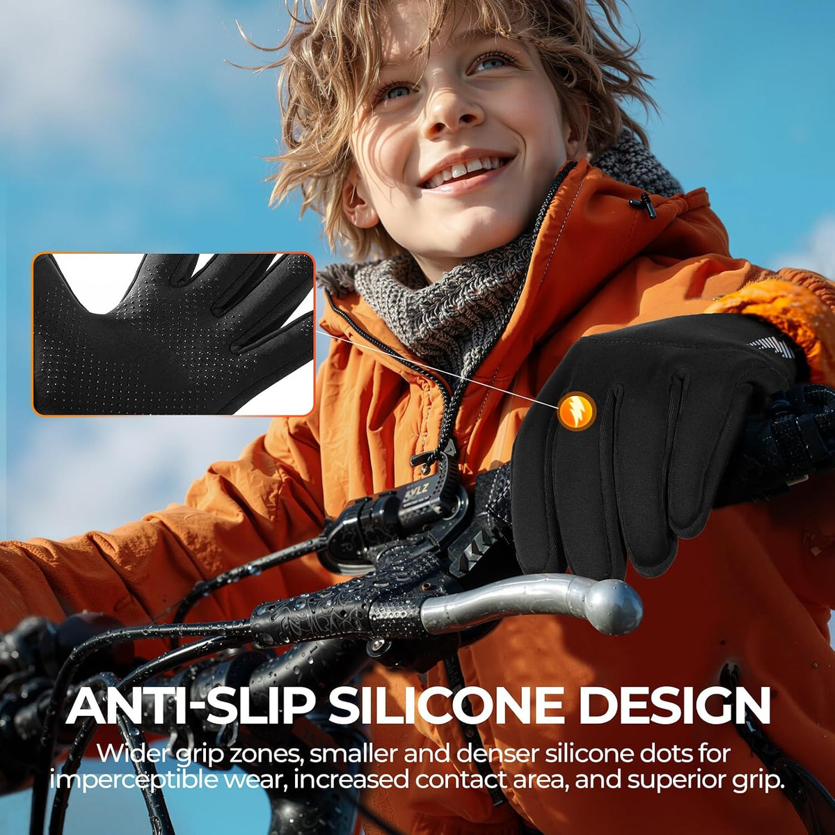 rivmount Kids Warm Winter Gloves Touchscreen Cycling Running Cold Weather