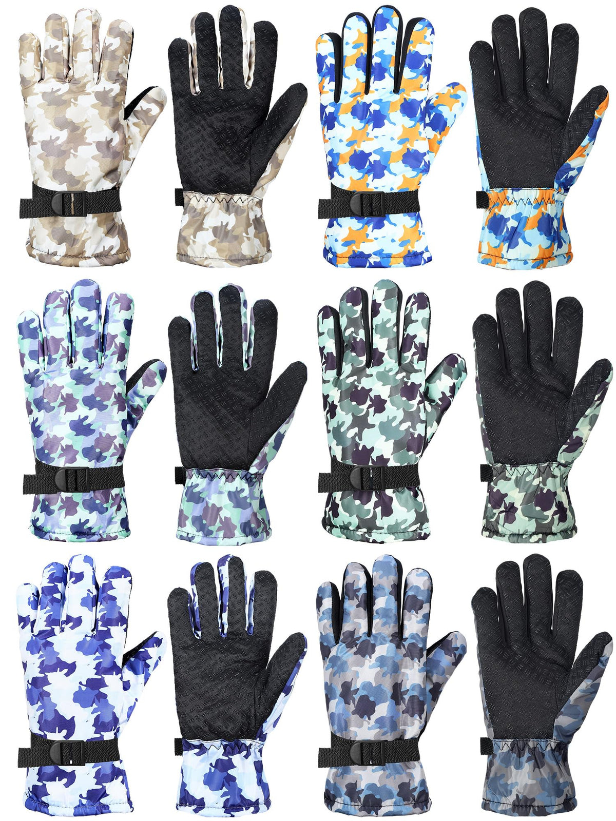 Bencailor 6 Pairs Kids Winter Snow Gloves