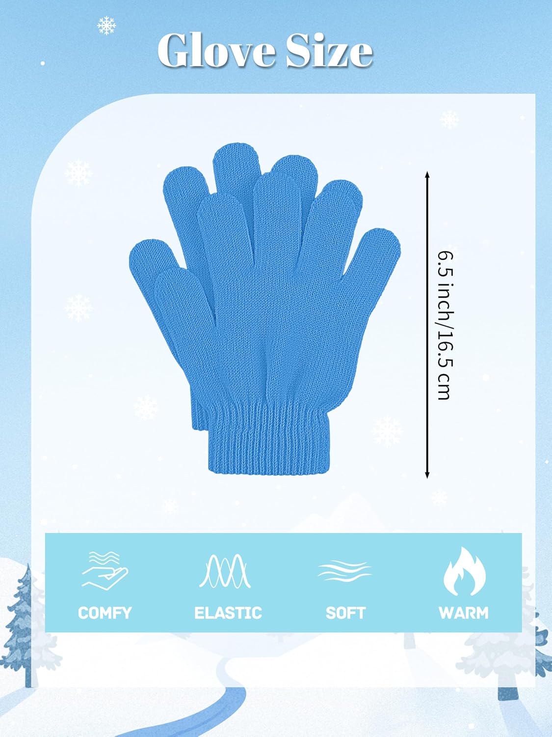 Cooraby 16 Pairs Winter Kids Gloves Warm Toddler Gloves for Boys Girls
