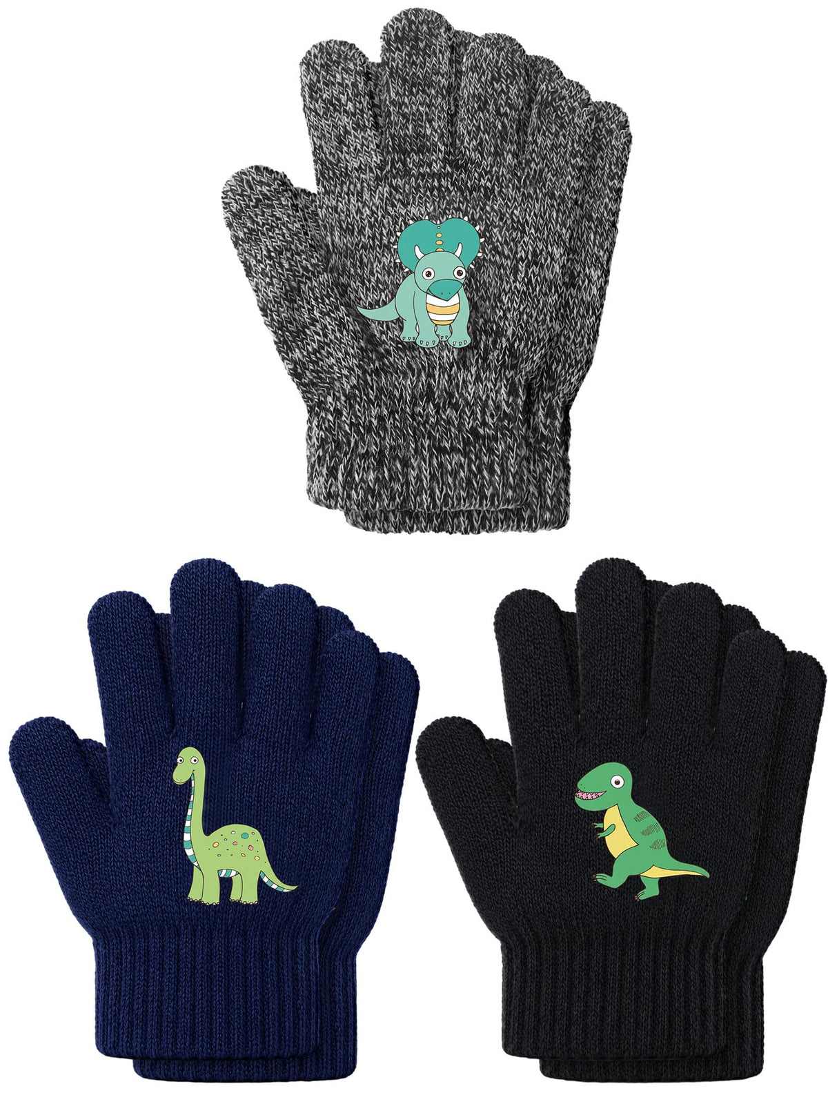 EBOOT 3 Pairs Winter Kids Gloves Warm