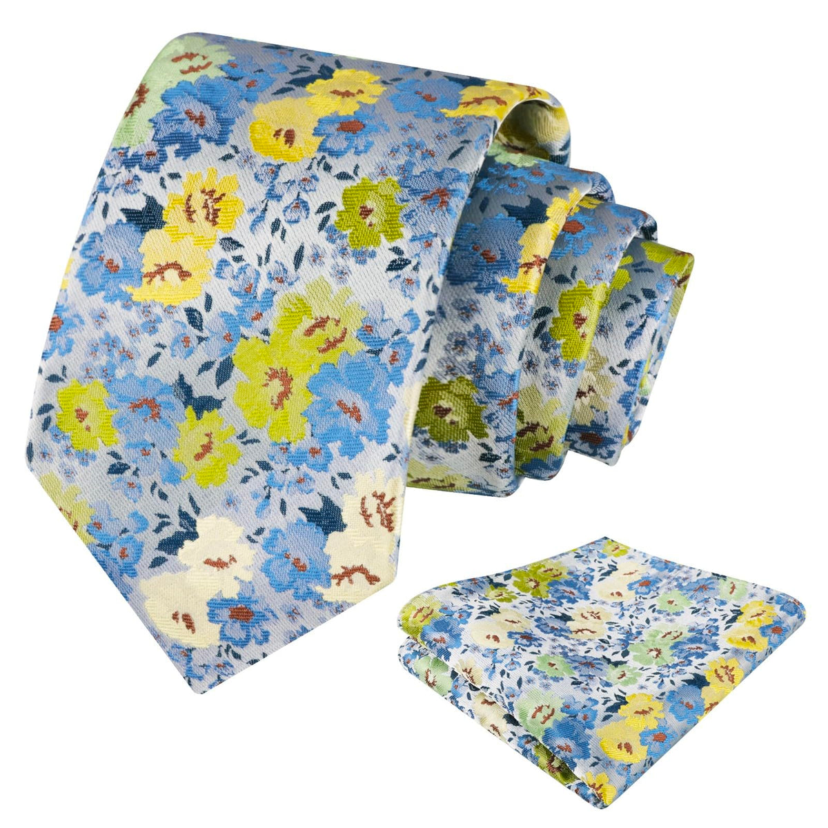 Alizeal Mens 3.15'' Colorful Flower Necktie Set