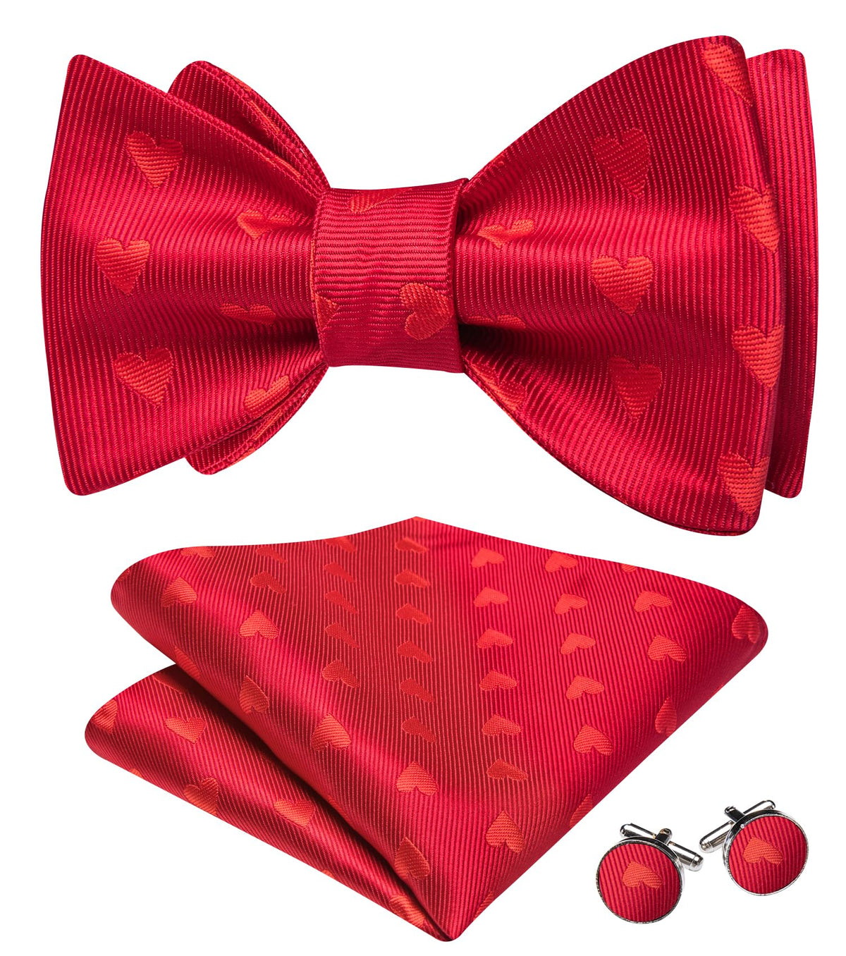 YOHOWA Bow Ties for Men Paisley Self Tie Bowtie Pocket Square Cufflinks Set