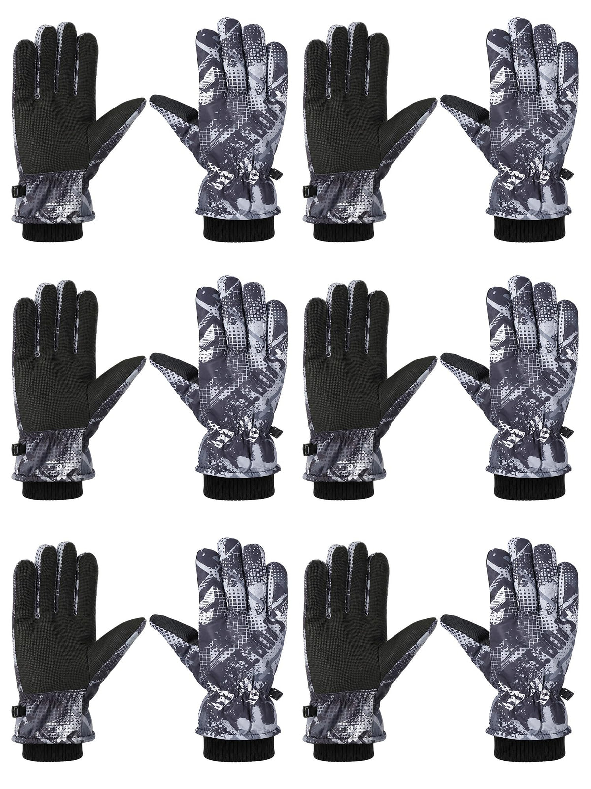 Bencailor 6 Pairs Kids Winter Snow Gloves