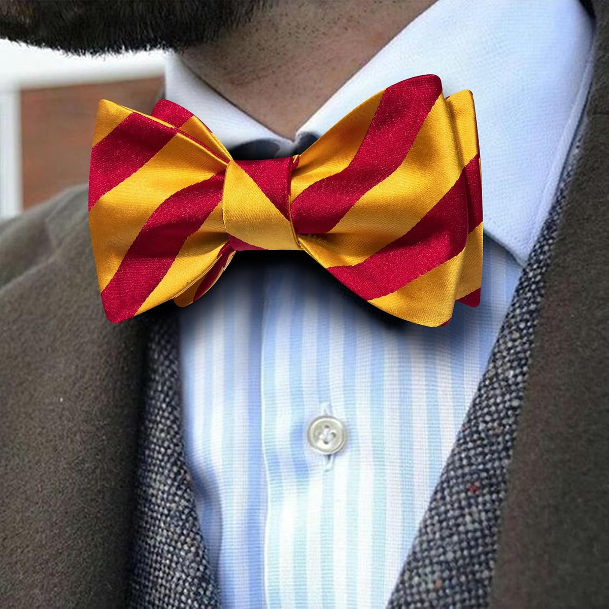 YOHOWA Bow Ties for Men Paisley Self Tie Bowtie Pocket Square Cufflinks Set