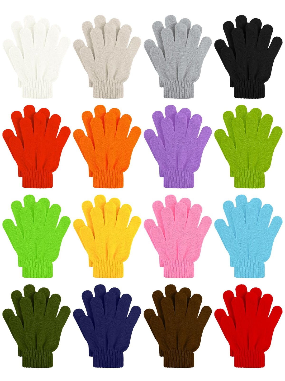 Cooraby 16 Pairs Winter Kids Gloves Warm Toddler Gloves for Boys Girls
