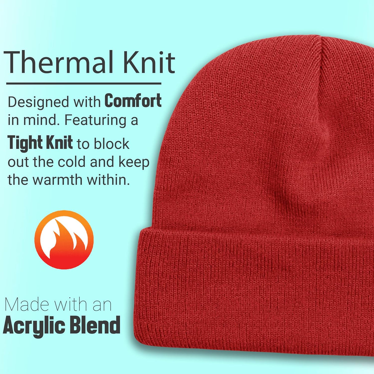 Winterlace 48 Pack Kids Beanies & Gloves, Boys Girls Unisex Thermal Stretchy Children Toboggan Knit Cap