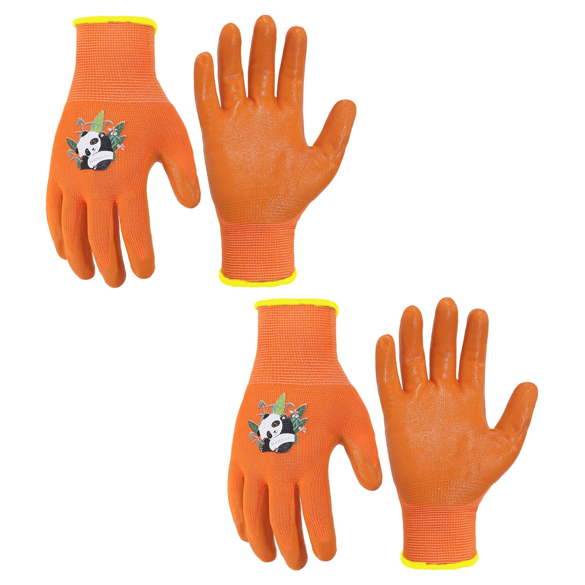 HANDLANDY 2 Pairs Kids Gardening Gloves, Grippy Kids Work Gloves, M