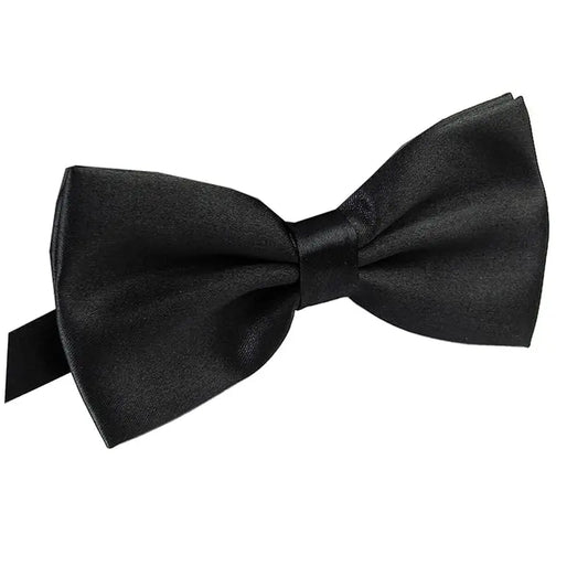 AWAYTR Men's Pre-Tied Synthetic Polyester Bow Tie - Classic Style Adds Polished Poise, 2.4 In Satin Silk Look, Adjustable for Wedding Party Fancy Occasions