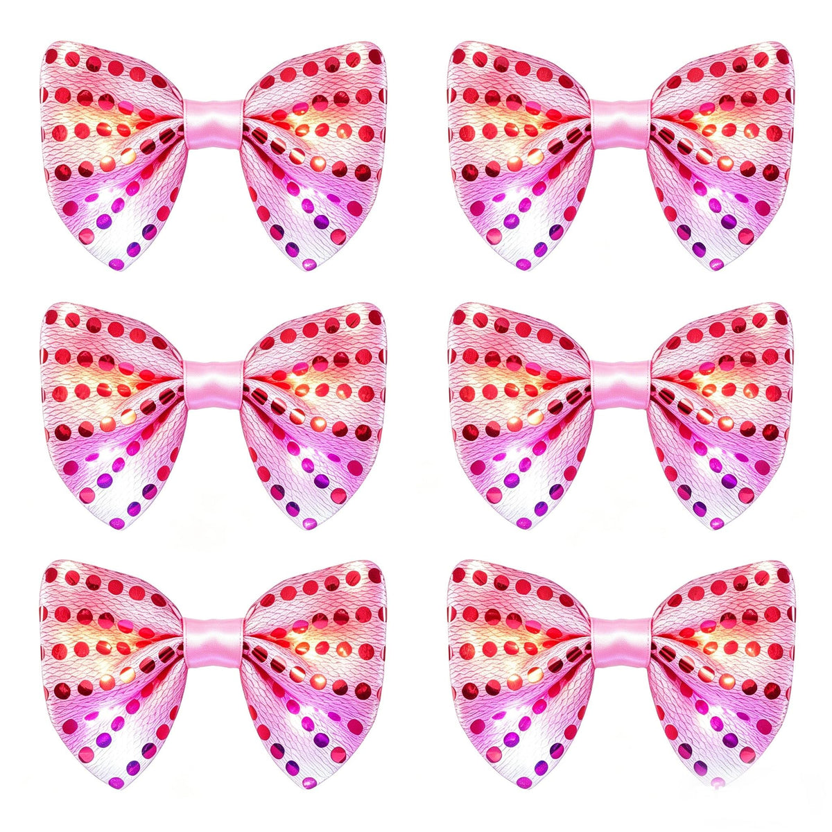 LED Sequin Necktie Electric Bright Light Up Men's Bow Ties Women Kids Flashing Bowties Glow Party Rave Festival School