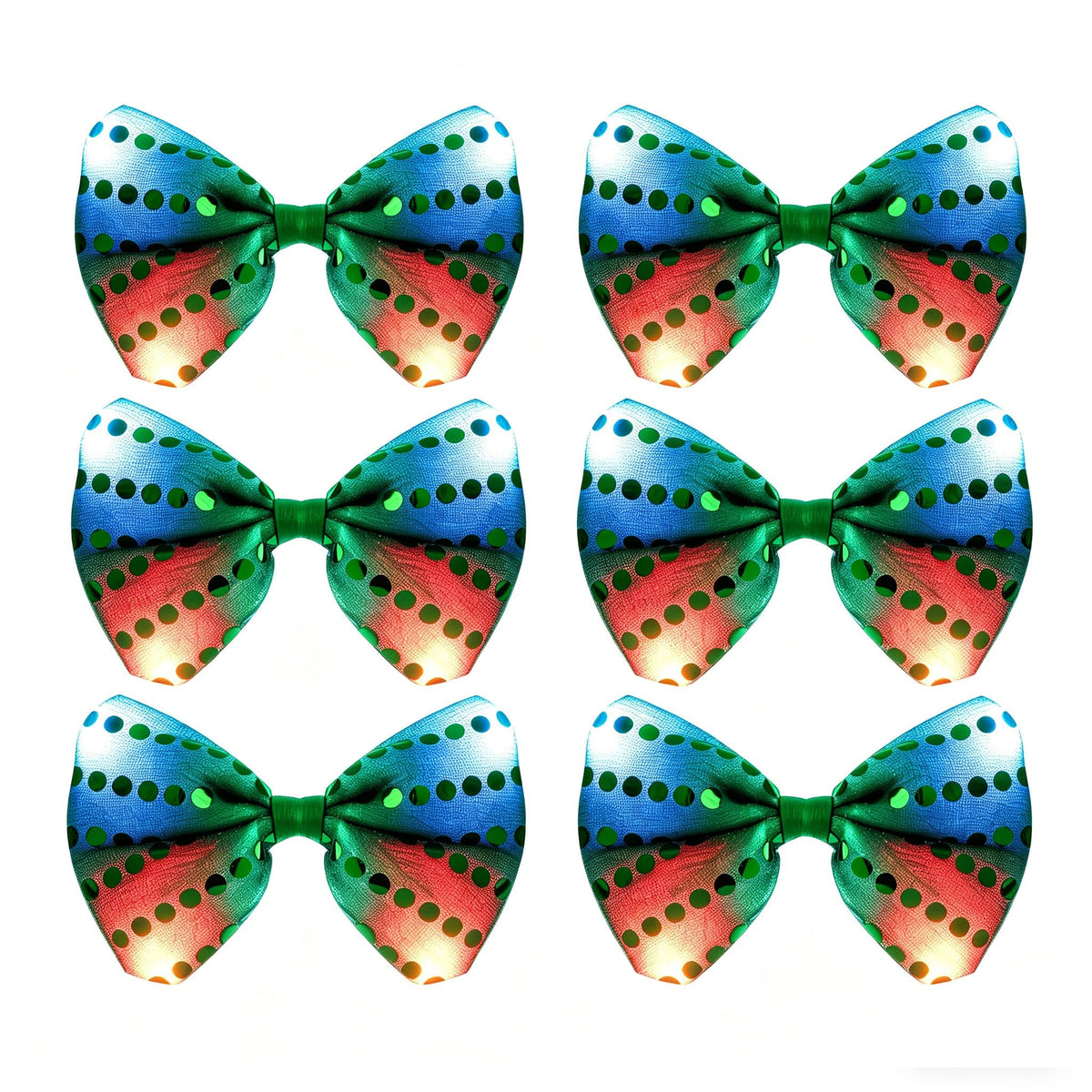 LED Sequin Necktie Electric Bright Light Up Men's Bow Ties Women Kids Flashing Bowties Glow Party Rave Festival School
