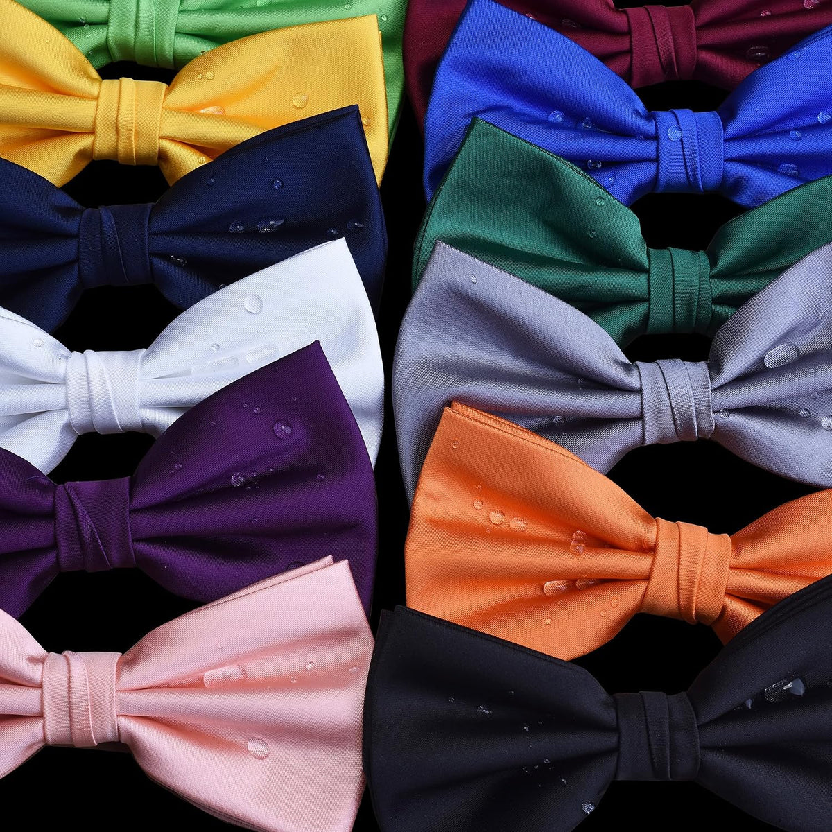 Branduce Mens Solid Color Adjustable Pre-tied Bow Tie for Men Party Wedding