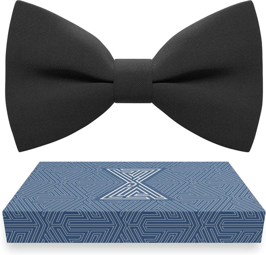 BOW TIE HOUSE Mens Bowties Pre-tied Shape Clip on Bowtie Solid Men Formal Wear for kids, baby boys, toddler any age bow ties
