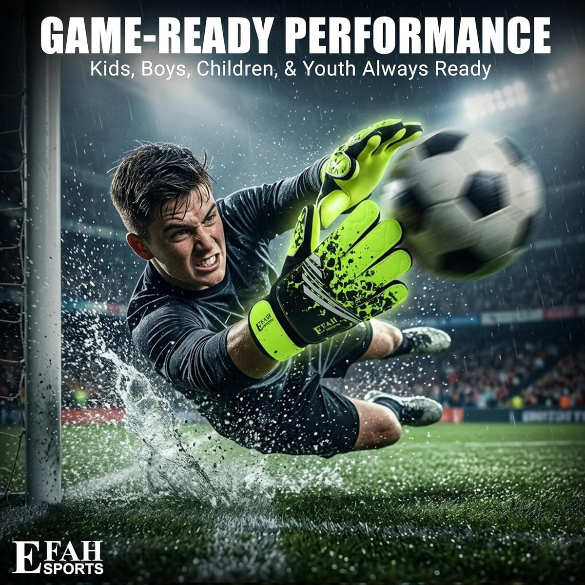 Soccer Goalie Goalkeeper Gloves for Kids Boys Children Youth