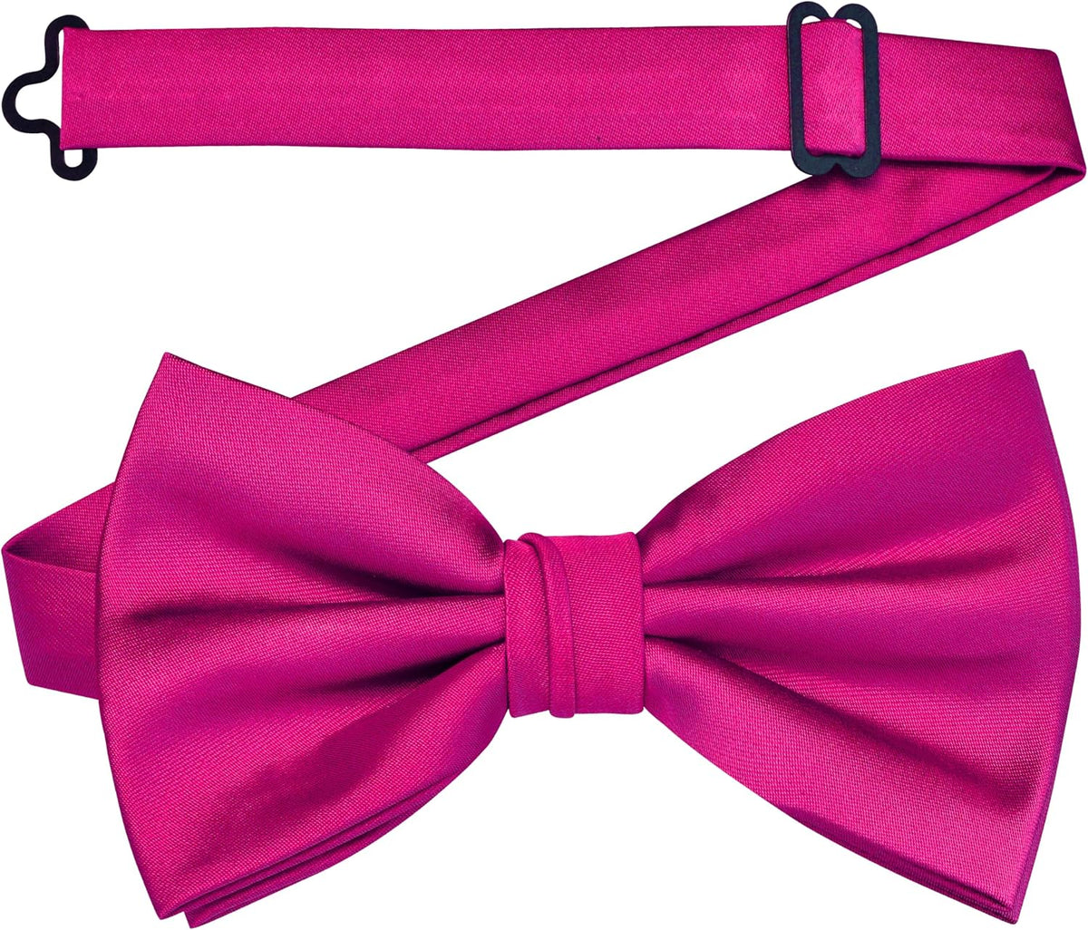 Branduce Mens Solid Color Adjustable Pre-tied Bow Tie for Men Party Wedding
