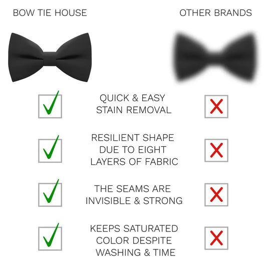Bow Tie House Black Bow Ties for Men - Fabric Pretied Unisex Adjustable Big Colorful Fashion for Womens Mens Wedding Prom Bow Ties (Large, Black)